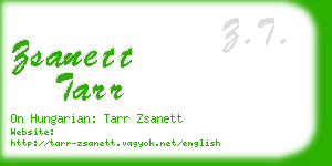 zsanett tarr business card